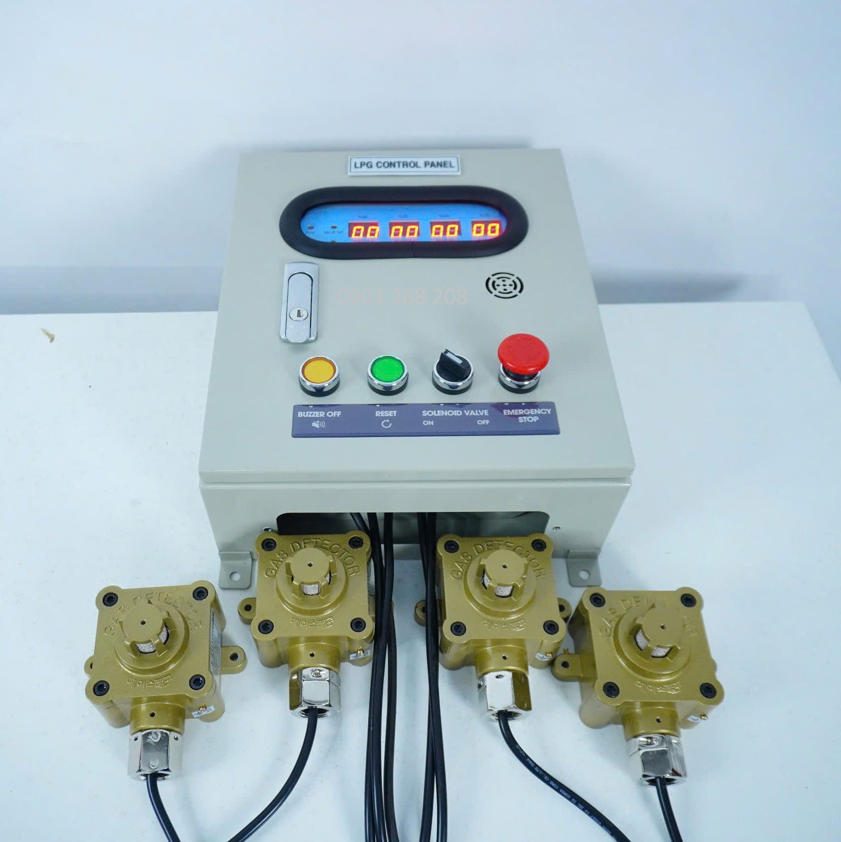 tủ điện báo rò gas 4 đầu dò phòng nổ